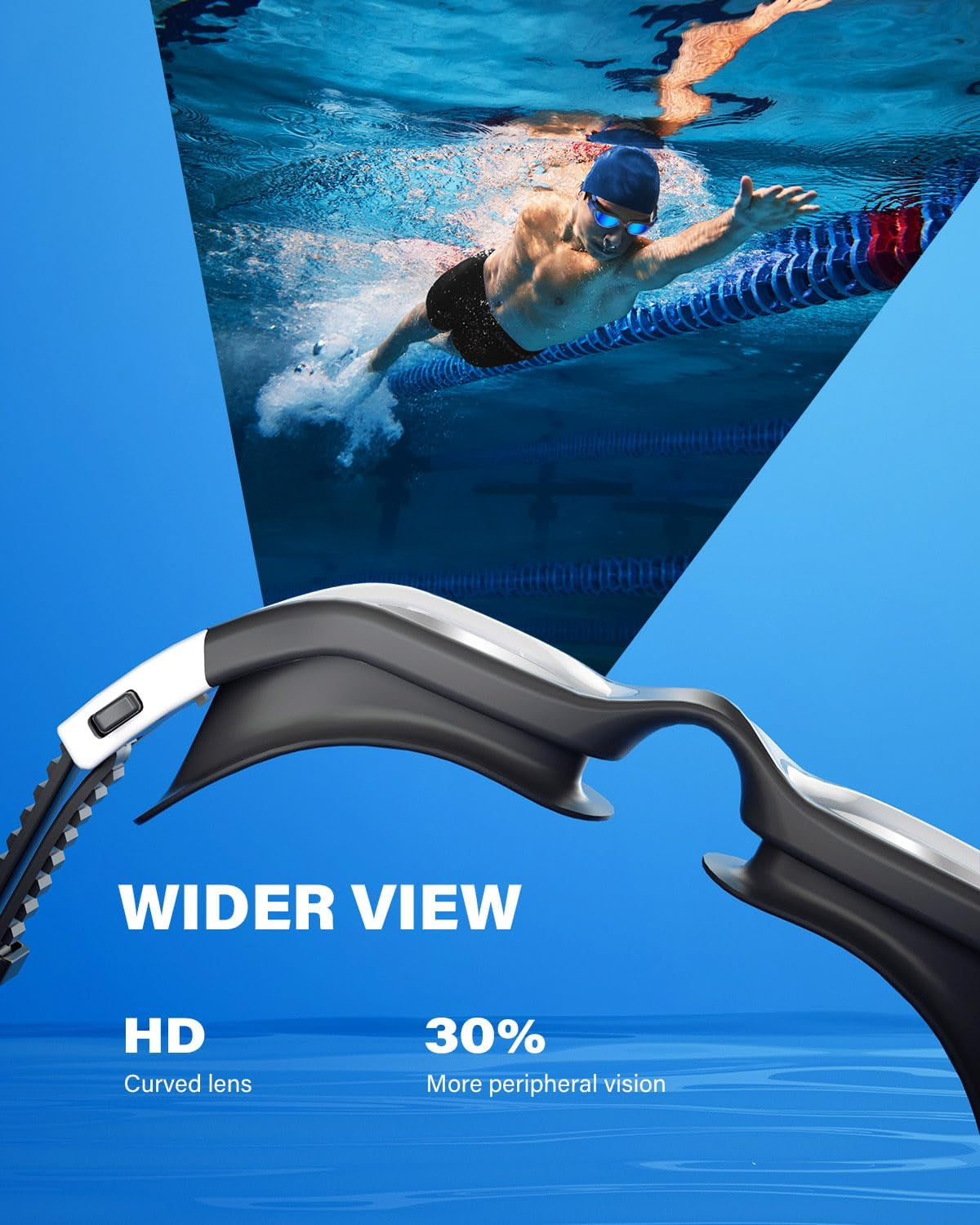 Swim Goggles, Polarized Anti-Fog Swimming Goggles for Adult Men Women