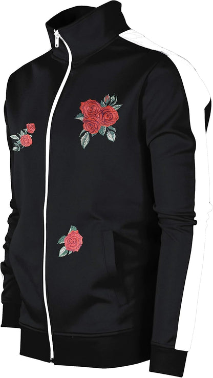 Mens Urban Hip Hop Premium Track Jacket - Slim Fit Side Taping Sportswear Urbanwear Streetwear Top